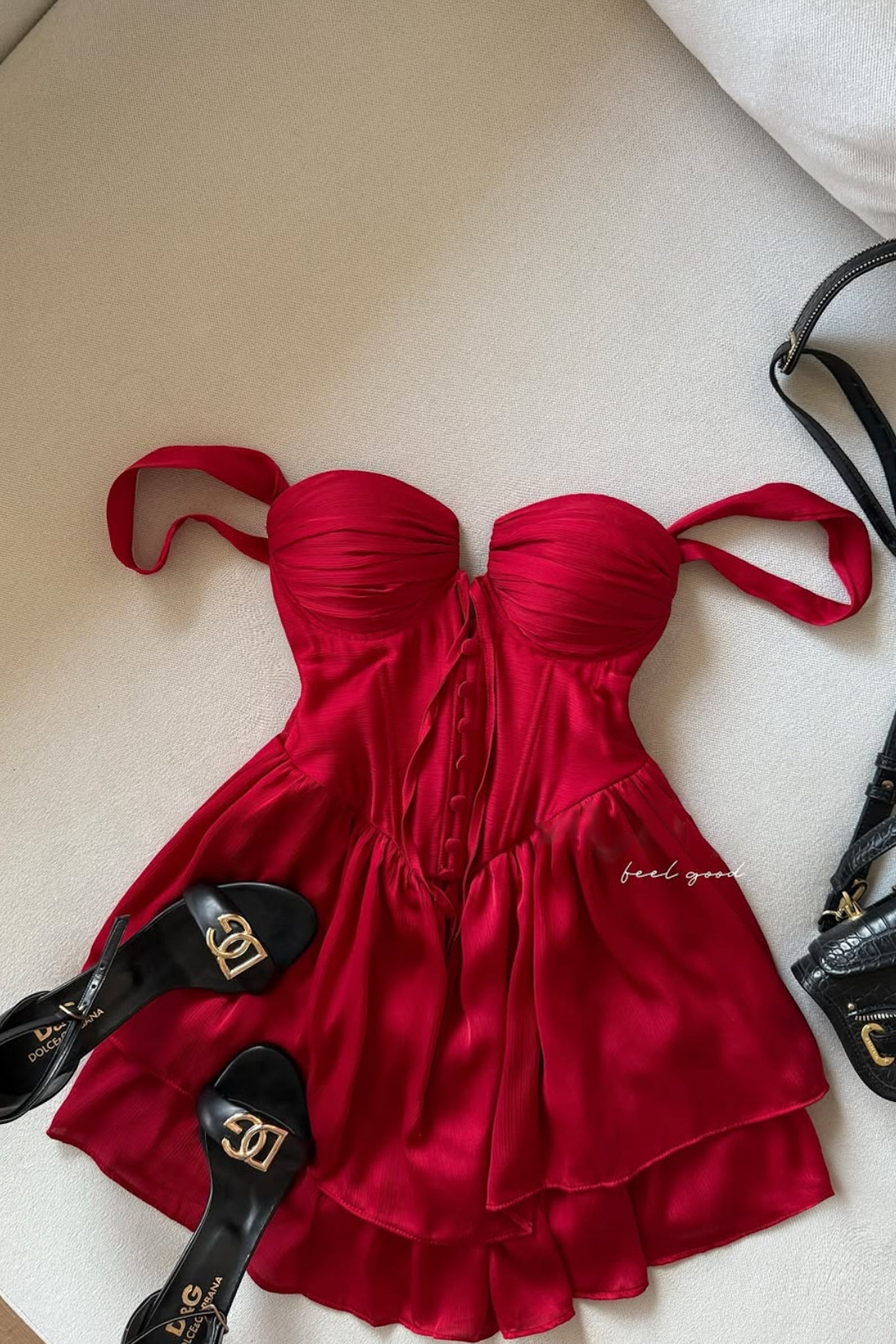 Scarlet Corset Mini Red Dress – Bold, Flirty Unforgettable ❤️