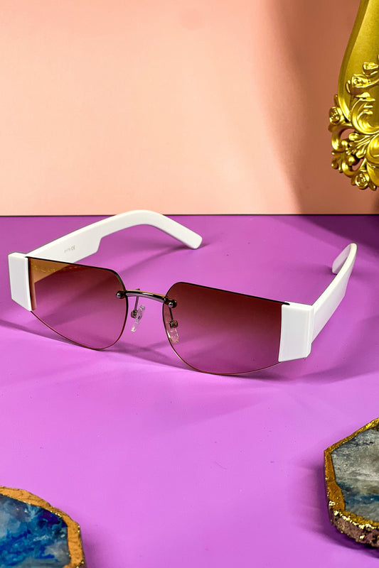 Influencer Sunglasses - White Frame