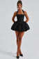 Balloon Hem Halter Mini Dress 🖤