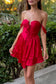 Scarlet Corset Mini Red Dress – Bold, Flirty Unforgettable ❤️