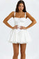 Maldives Bliss White Lace Edge Bandage Suspender Mini Dress