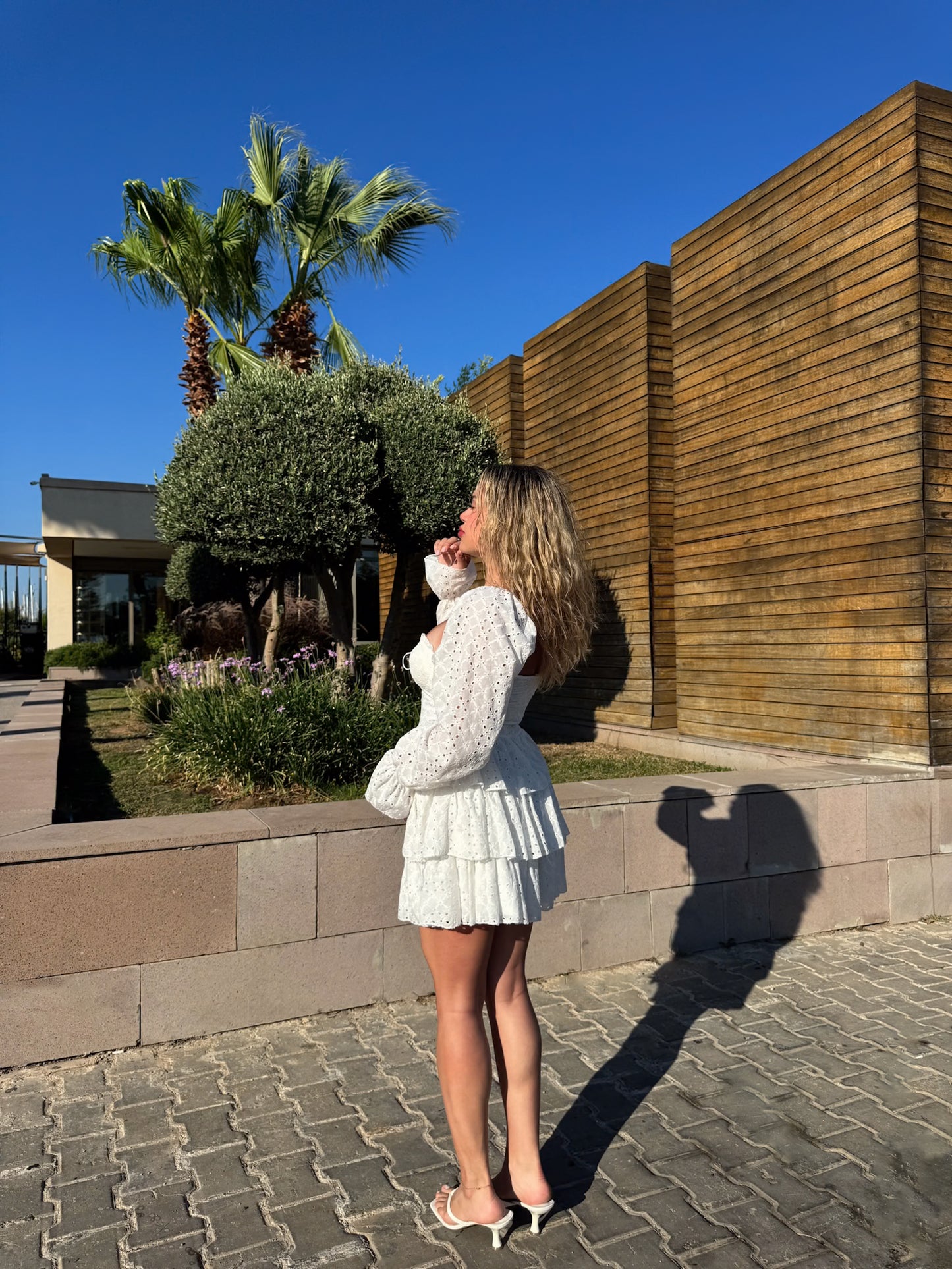 Phuket Paradise Long Sleeve Guipure Lace White Dress