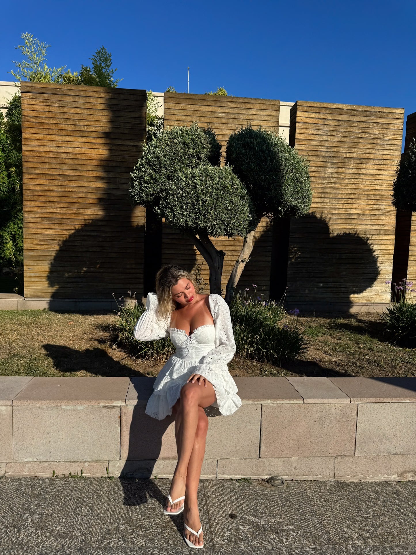 Phuket Paradise Long Sleeve Guipure Lace White Dress