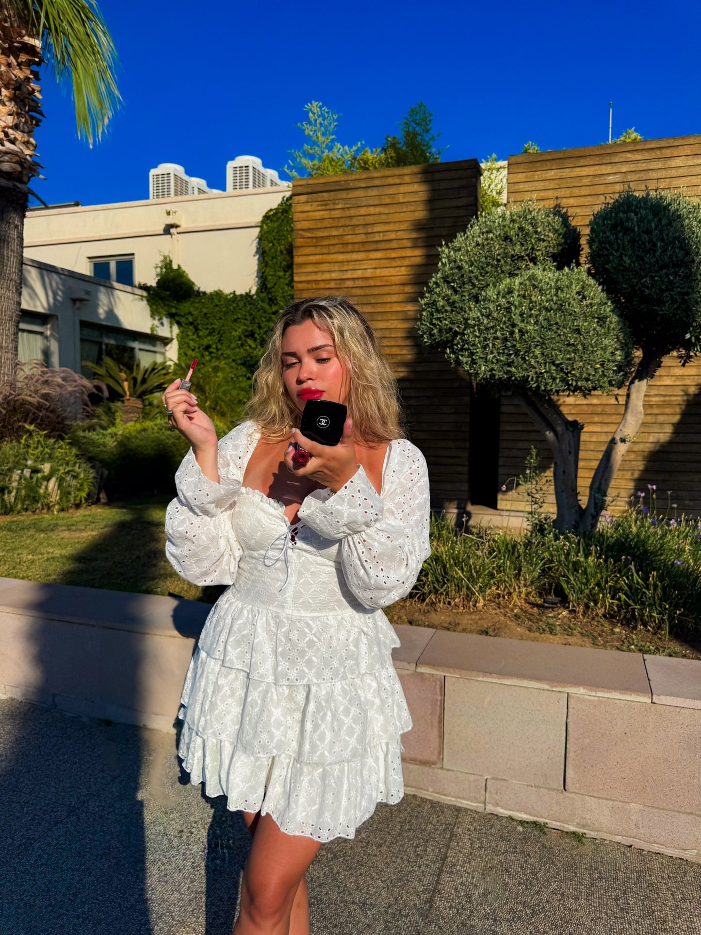 Phuket Paradise Long Sleeve Guipure Lace White Dress