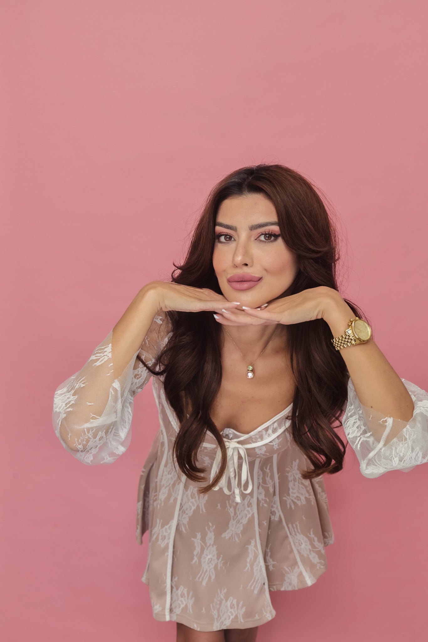 Paris Glow Square Collar Long Sleeve Mini Dress