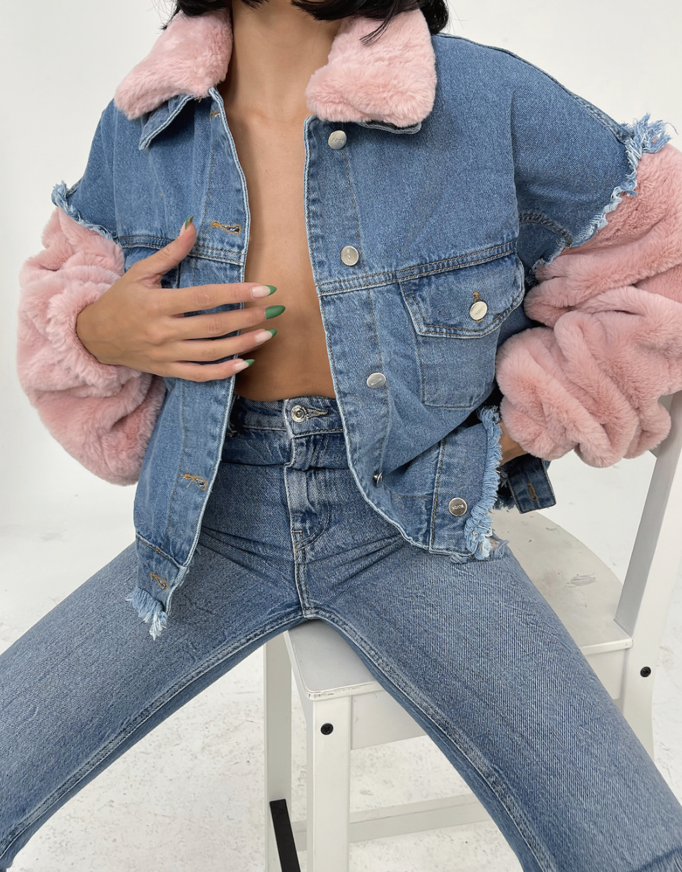 Lightweight cropped 2025 denim jacket