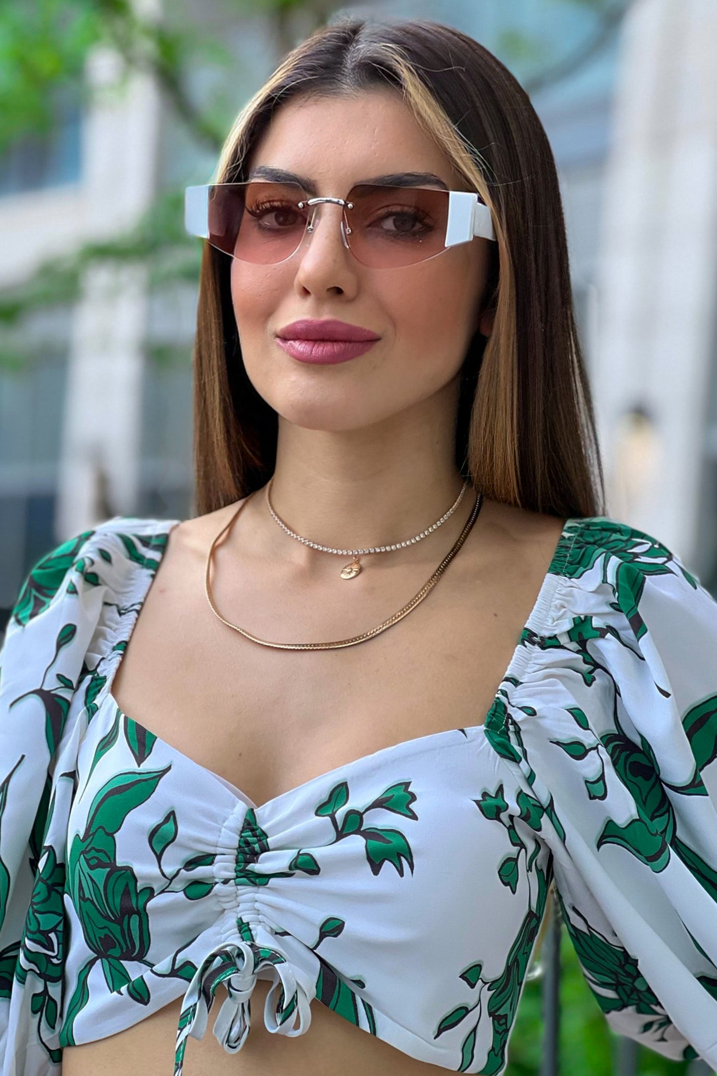 Influencer Sunglasses - White Frame