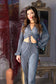 Grey Crincle 2 Pieces Top and Pants Set