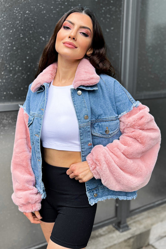 Pink Lightweight Denim Jacket