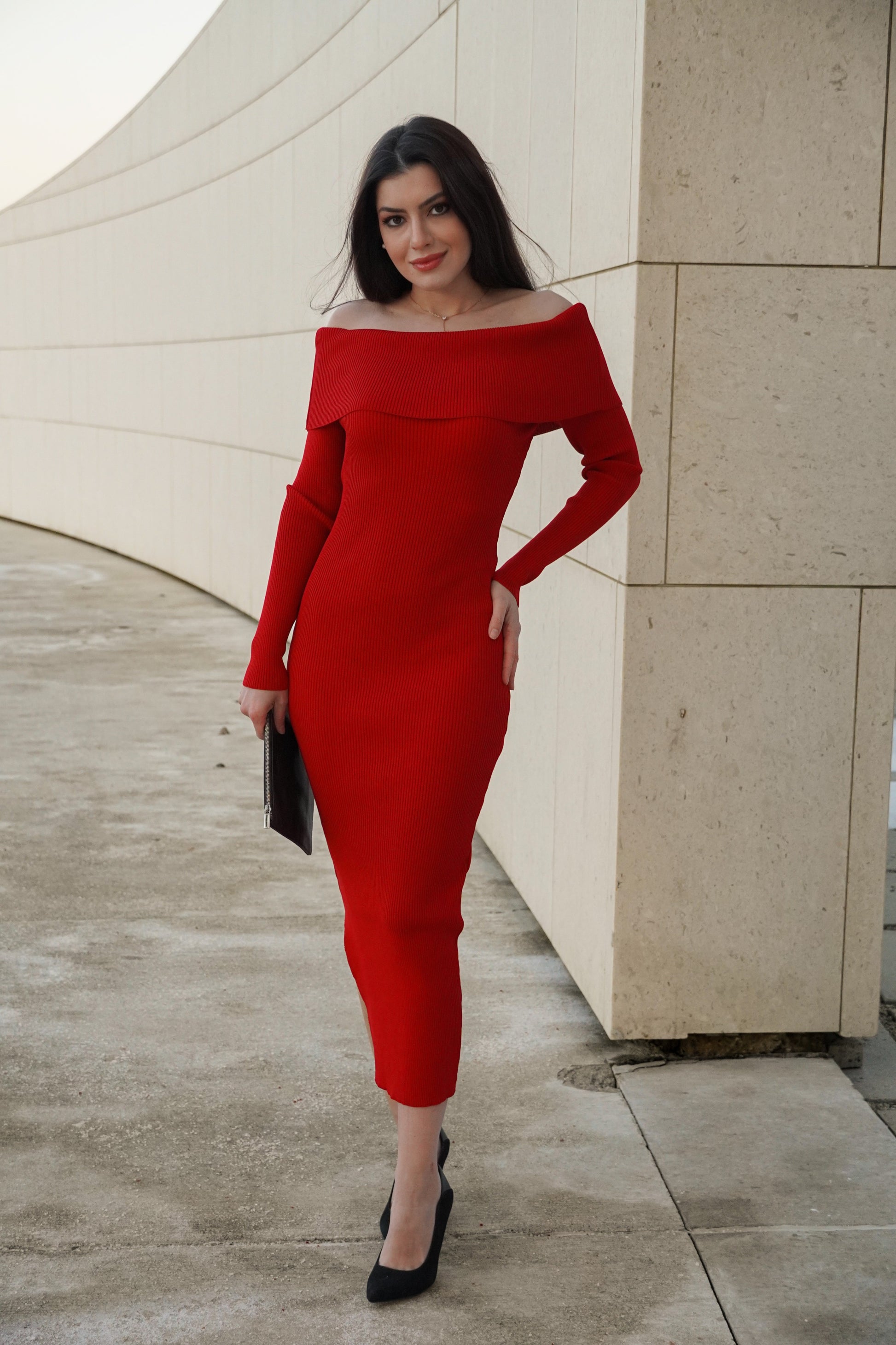 red knit dresses for valentine 2025 Look Red Hot for Valentine's Day In These Date Night Dresses