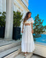 Santorini Sunset Guipure Top & Skirt Set