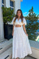 Santorini Sunset Guipure Top & Skirt Set