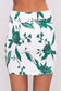 Green Sweetheart Neckline Ruched Blouse & Single Slit Skirt
